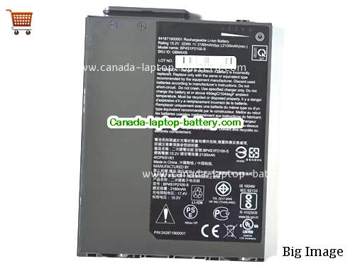 Canada Original for Getac 44187190019 BP4S1P2100-S Laptop Battery