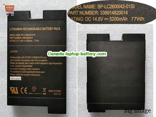 Genuine GETAC BP-LC2600/42-01SI Battery 5200mAh, 77Wh , 14.8V, Black , Li-ion