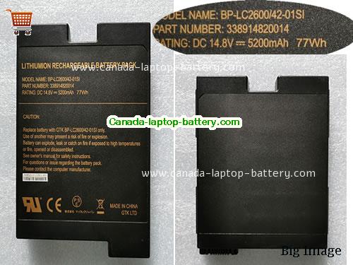 Canada Original Laptop Battery for   Black, 5200mAh, 77Wh  14.8V