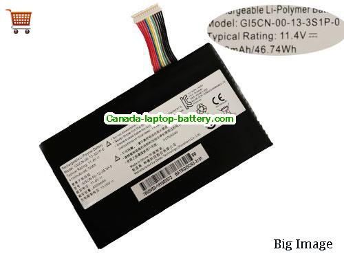 Genuine GETAC BATRGI5CN3-3101 Battery 4100mAh, 46.74Wh , 11.4V, Black , Li-ion