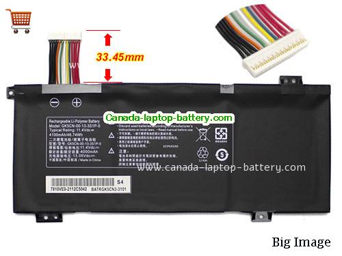 Canada Original Laptop Battery for  MEDION 40068133, F117-FP7, F117-Break, F117-FP6t,  Black, 4100mAh, 46.74Wh  11.4V