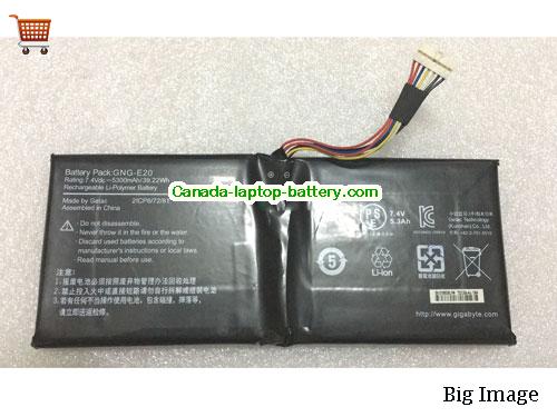 Genuine GIGABYTE GNG-E20 Battery 5300mAh, 39.22Wh , 7.4V, Black , Li-ion
