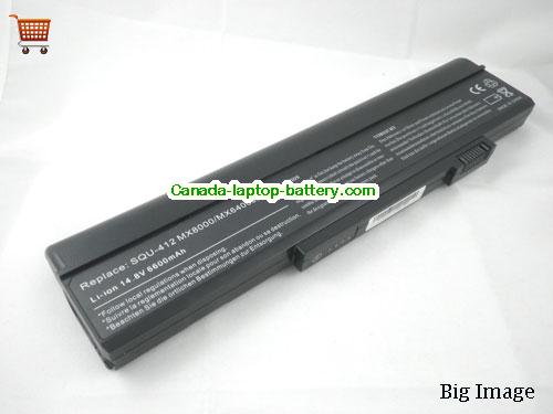 GATEWAY MX6445 Replacement Laptop Battery 5200mAh 14.8V Black Li-ion