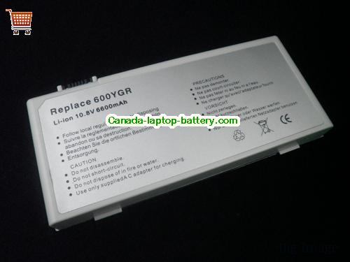 GATEWAY 600YGR Replacement Laptop Battery 6600mAh 10.8V Black Li-ion