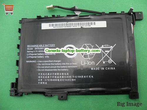 GATEWAY BATBJB0L11 Replacement Laptop Battery 4000mAh, 14.8Wh  3.7V Black Li-ion