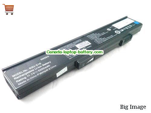 GATEWAY MX6625 Replacement Laptop Battery 5200mAh 11.1V Black Li-ion
