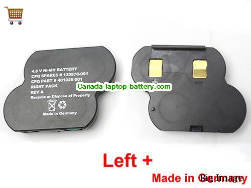 Genuine COMPAQ 120978-001 Battery 100mAh, 4.8V, Black , Ni-MH