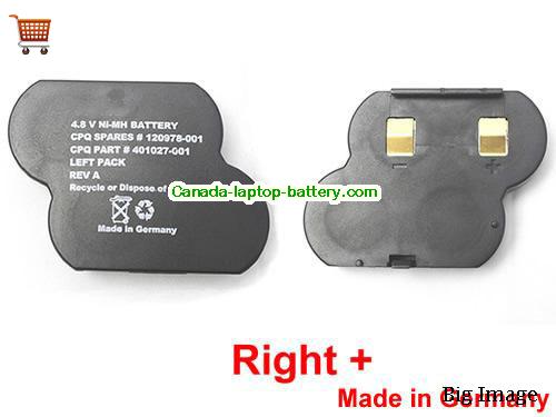 Genuine COMPAQ 120978-001 Battery 100mAh, 4.8V, Black , Ni-MH