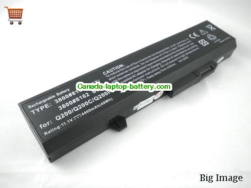 HASEE 3800 8162 Replacement Laptop Battery 4400mAh 11.1V Black Li-ion