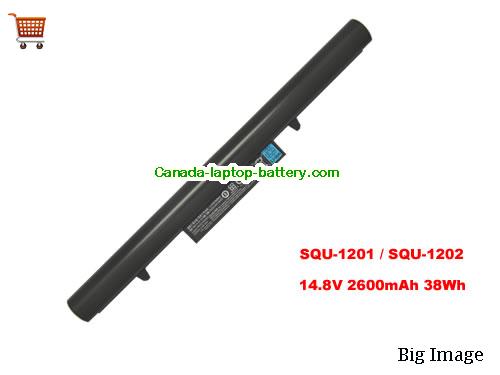 Genuine HASEE SQU-1202 Battery 2600mAh, 38Wh , 14.8V, Black , Li-ion