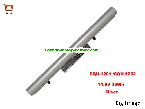 Genuine HASEE SQU-1201 Battery 2600mAh, 38Wh , 14.8V, Sliver , Li-ion
