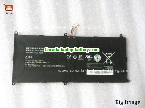 Canada Original Laptop Battery for  MITAC MT11X-A1 116 Tablet PC, SQU-1205, MT11XA1 116 Tablet PC, SQU1205,  Black, 4700mAh, 34.78Wh  7.4V