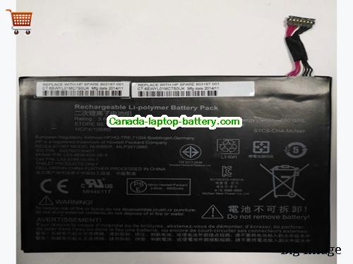 HP 1ICP410980 Replacement Laptop Battery 4800mAh, 18.24Wh  3.8V Black Li-Polymer
