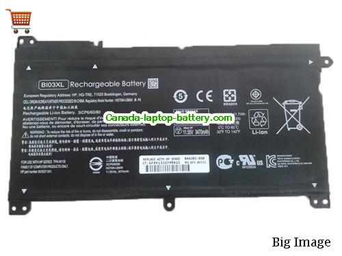 Genuine HP BI03XL Battery 3470mAh, 41.7Wh , 11.55V, Black , Li-ion