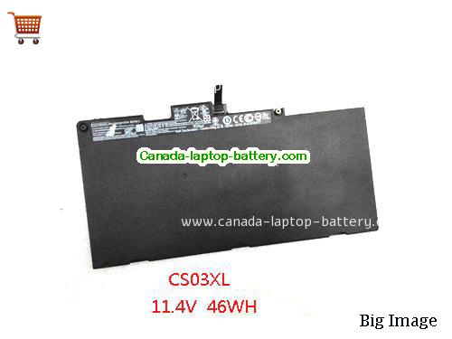 HP EliteBook 850 G3 (L3D24AV) Replacement Laptop Battery 46.5Wh 11.4V Black Li-Polymer