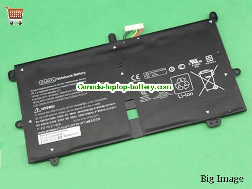 Canada Laptop battery for HP DA02XL HSTNN-IB4C TPN-P104 664399-1C1 7.4V 21Wh