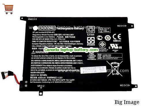 Genuine HP Pavilion X2 10-N000NK Battery 8390mAh, 33Wh , 3.8V, Black , Li-ion