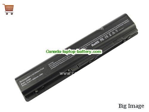 HP 451868-001 Replacement Laptop Battery 6600mAh 14.4V Black Li-ion