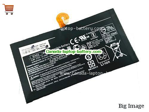 Genuine HP Pro Tablet 608 G1(H9X45EA) Battery 5530mAh, 21Wh , 3.8V, Black , Li-ion