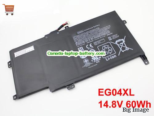 Genuine HP EG04XL Battery 60Wh, 14.8V, Black , Li-ion