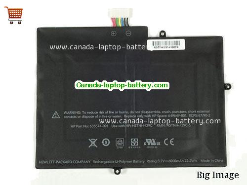 HP 649650-001 Replacement Laptop Battery 6000mAh 3.7V Black Li-ion