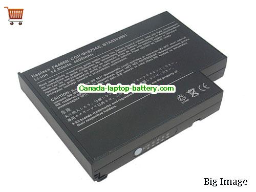 FUJITSU-SIEMENS 4UR18650F-1-QC090 Replacement Laptop Battery 4400mAh 14.8V Black Li-ion