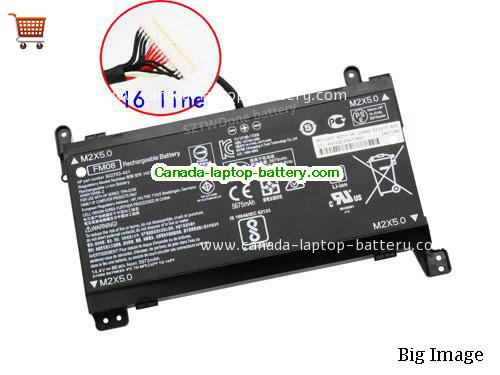 Genuine HP 17.3 I7-6700HQ Battery 5973mAh, 86Wh , 14.4V, Black , Li-Polymer