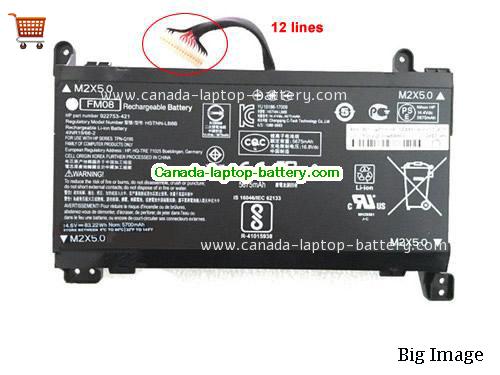 Canada Genuine HP FM08 HSTNN-LB8A 922977-855 Battery for OMEN Laptop