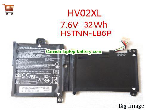 Genuine HP 796355-005 Battery 32Wh, 7.6V, Black , Li-ion