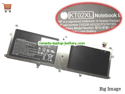 Genuine HP KT02XLL series Battery 25Wh, 7.5V, Black , Li-ion