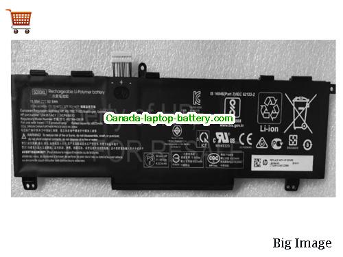 Genuine HP SD03XL Battery 4323mAh, 52.5Wh , 11.55V, Black , Li-Polymer