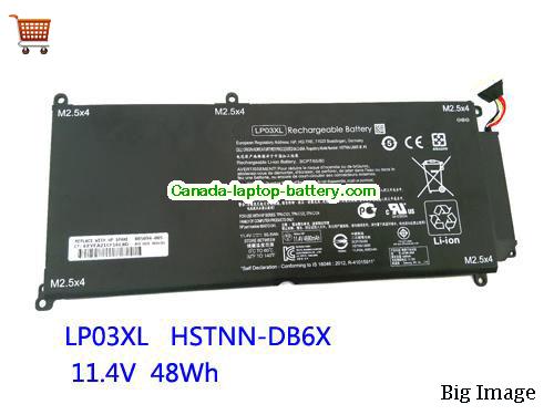 Genuine HP Envy 15-ae107na Battery 48Wh, 11.4V, Black , Li-ion