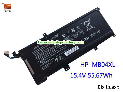 Genuine HP Envy X360 15-AQ118CA Battery 3470mAh, 55.67Wh , 15.4V, Black , Li-ion