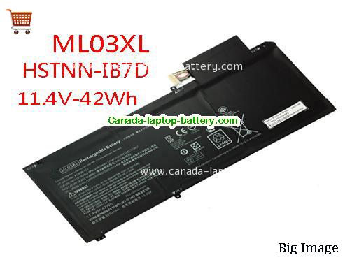 Genuine HP HSTNN-IB7D Battery 3570mAh, 42Wh , 11.4V, Black , Li-ion