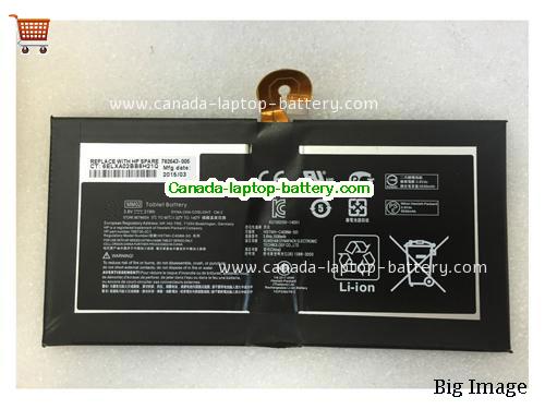 Genuine HP HSTNH-C408M-SD Battery 5525mAh, 21Wh , 3.8V, Black , Li-Polymer