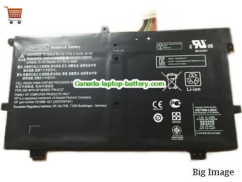Genuine HP MY02XL Battery 21Wh, 7.4V, Black , Li-ion