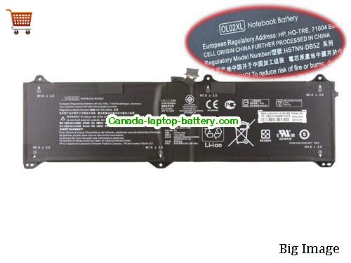 Genuine HP 0LO2XL Battery 33Wh, 7.4V, Black , Li-ion