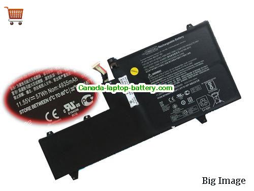 Genuine HP Elitebook X360 1030 G2(1BT00UT) Battery 4935mAh, 57Wh , 11.55V, Black , Li-ion