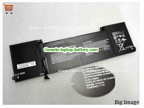 Genuine HP Omen 15-5002nx Battery 3720mAh, 58Wh , 15.2V, Black , Li-ion