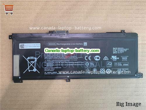 Genuine HP ENVY 17-CG0550ND Battery 3470mAh, 55.67Wh , 15.12V, Black , Li-Polymer