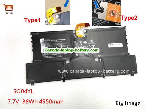 Genuine HP TPN-C127 Battery 4950mAh, 38Wh , 7.7V, Black , Li-ion