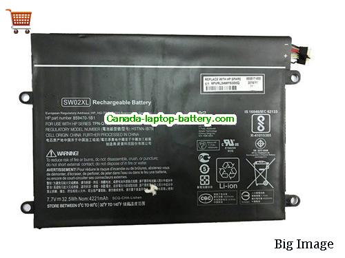 Genuine HP NOTEBOOK X2 10-P002NW Battery 4221mAh, 33Wh , 7.7V, Black , Li-ion
