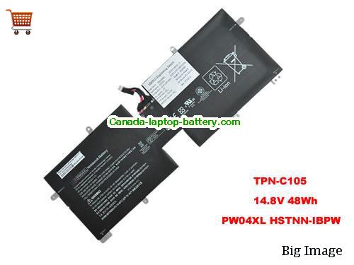 Genuine HP TPN-C105 Battery 48Wh, 14.8V, Black , Li-Polymer