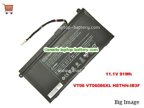 Genuine HP HSTNN-IB3F Battery 91Wh, 11.1V, Black , Li-Polymer