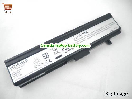 Canada Original Laptop Battery for  NOTINO DYNA-WJ, D2300,  Black, 4800mAh 11.1V