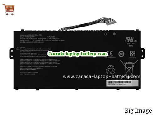 Canada Genuine Haier SQU-1901 Battery 916Q2294H Li-Polymer 42.73Wh 3ICP5/57/80