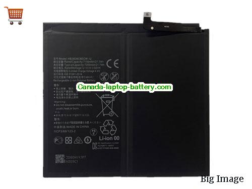 HUAWEI HB28D8C8ECW-12 Replacement Laptop Battery 7250mAh, 27.7Wh  3.82V Black Li-Polymer
