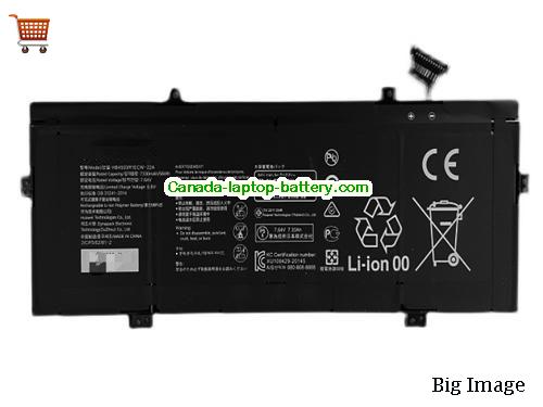 Genuine HUAWEI HB4593R1ECW-22A Battery 7330mAh, 56Wh , 7.64V, Black , Li-Polymer