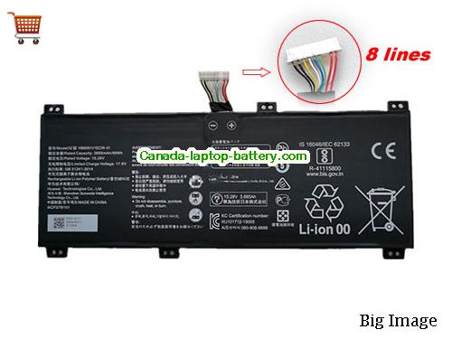 Genuine HUAWEI HB6081V1ECW-41 Battery 3665mAh, 56Wh , 15.28V, Black , Li-Polymer