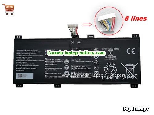 Canada Original Laptop Battery for  HONOR MagicBook Pro 10210U,  Black, 3665mAh, 56Wh  15.28V